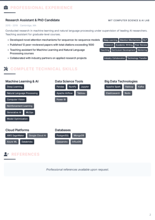 Professional Standard CV - Page 2