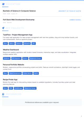 Printer-Friendly Design CV - Page 2