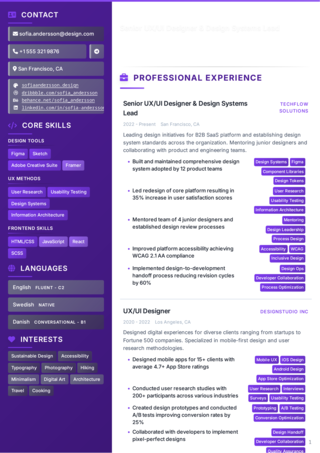 Creative Bold Styling CV - Page 1
